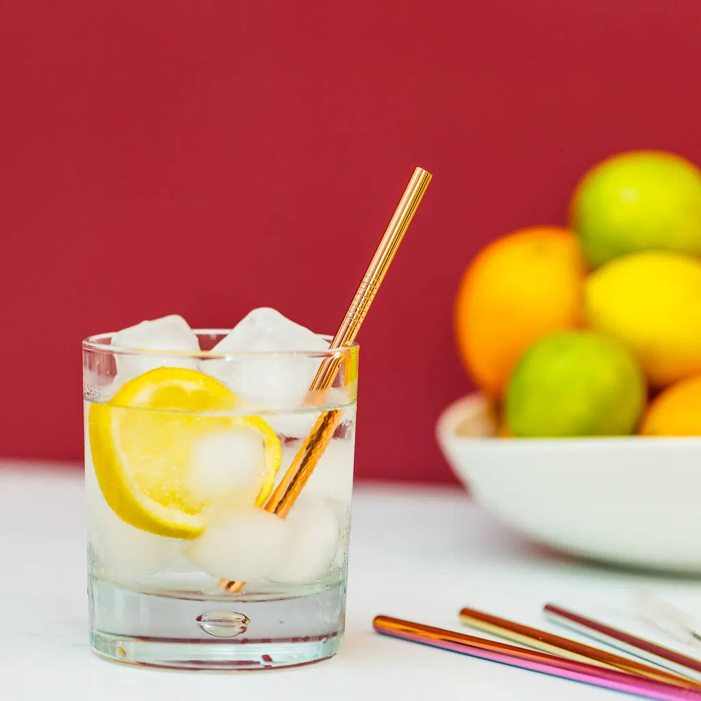 Set Of Four Stainless Steel Mini Straws - main product image