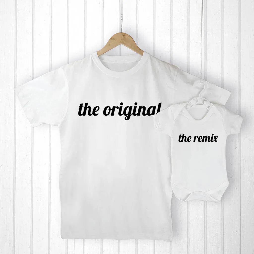 ‘The Original’ T Shirt And ‘The Remix’ Bodysuit Set - main product image