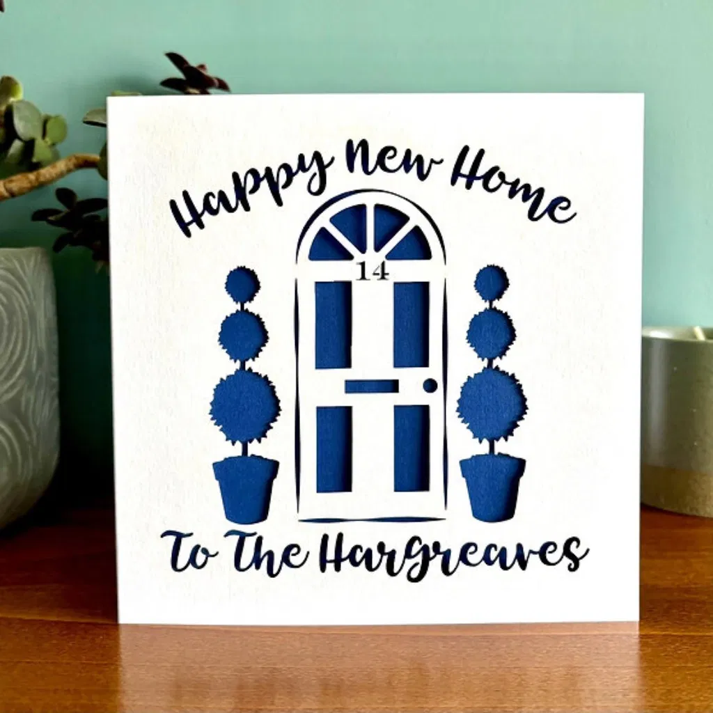 Personalised Front Door New Home Card - main product image