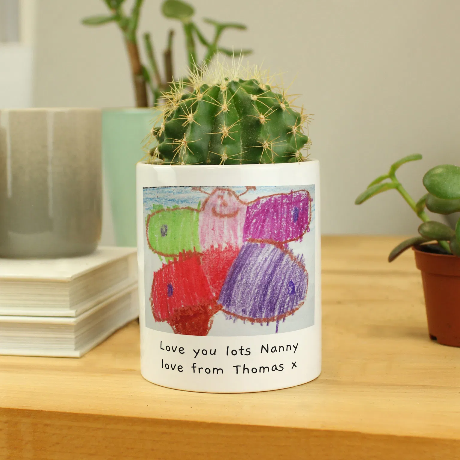 Personalised Children's Drawing Photo Storage Pot - main product image