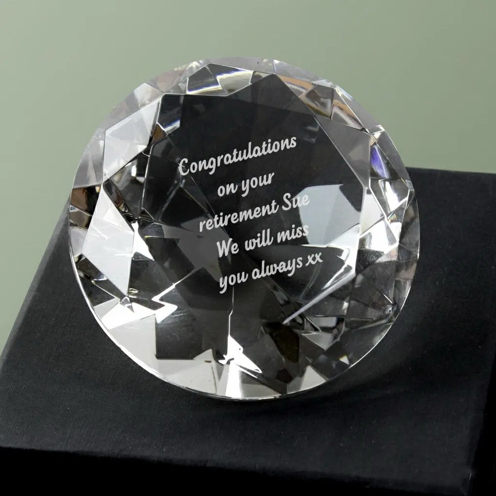 Personalised Diamond Paperweight - main product image