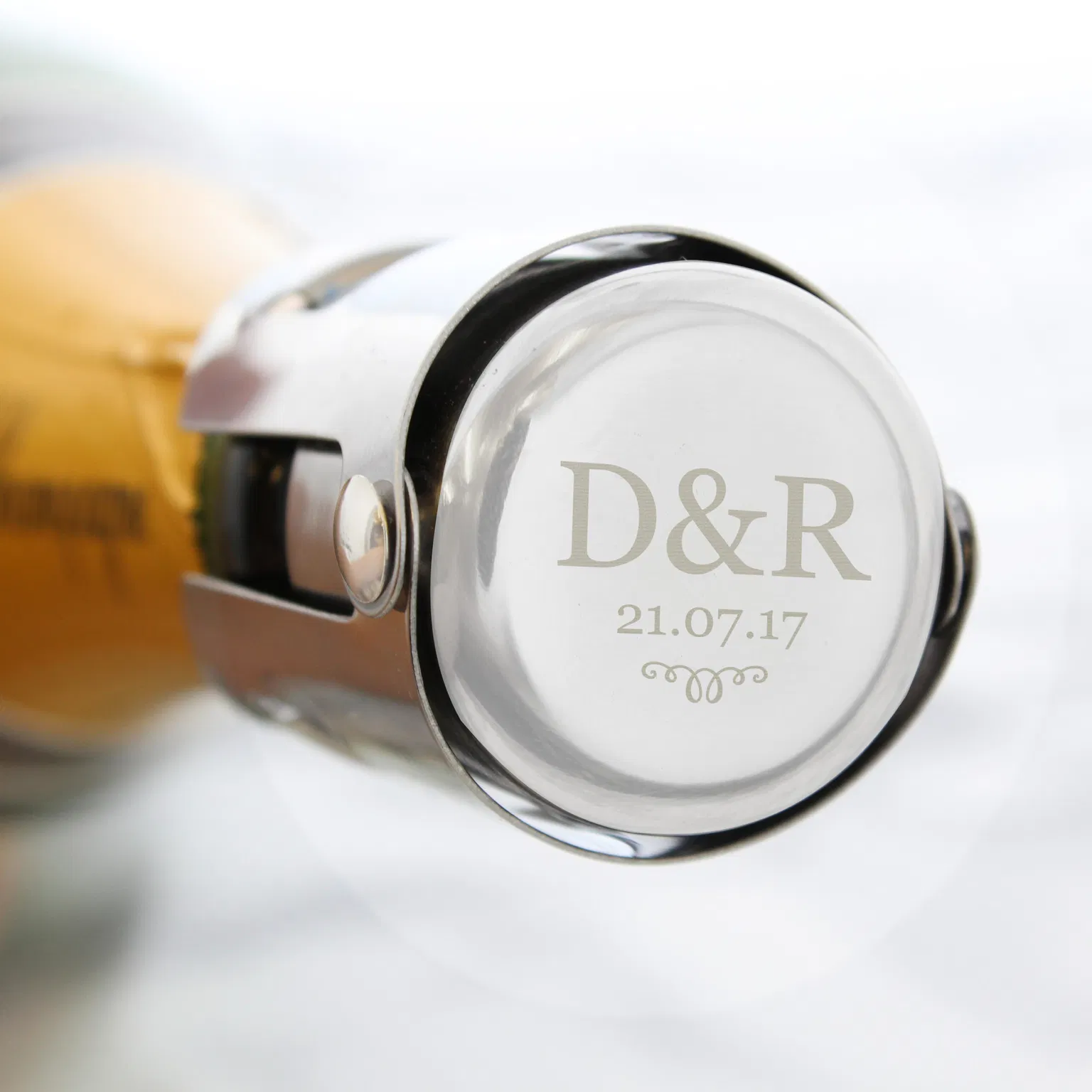 Personalised Monogram and Date Bottle Stopper - main product image