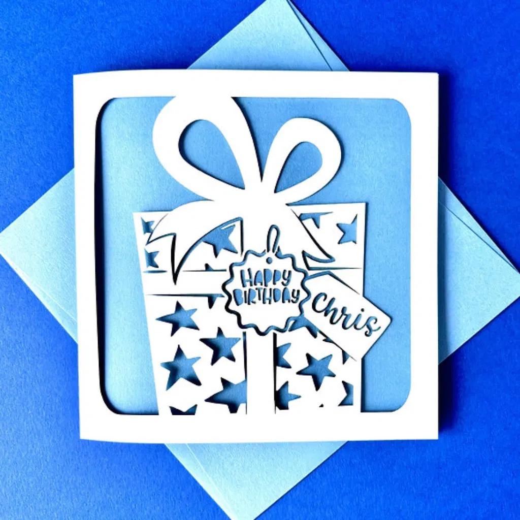 Personalised Present Birthday Card - main product image