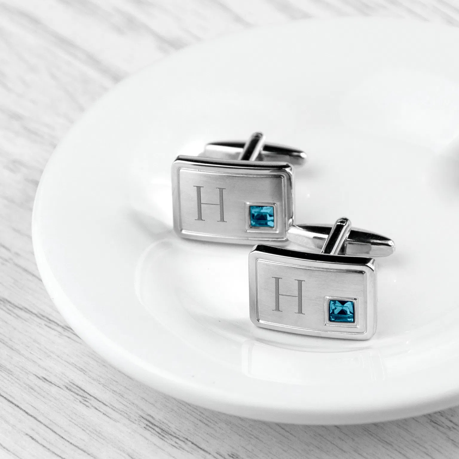 Personalised Birthstone Crystal Cufflinks - main product image
