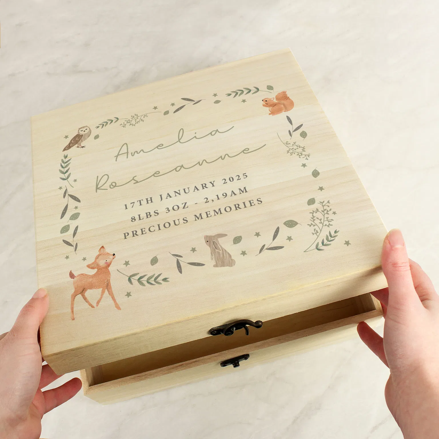 Personalised Woodland Animal Keepsake Box - main product image