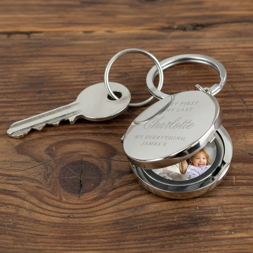 Personalised Classic Photo Keyring - Main Image