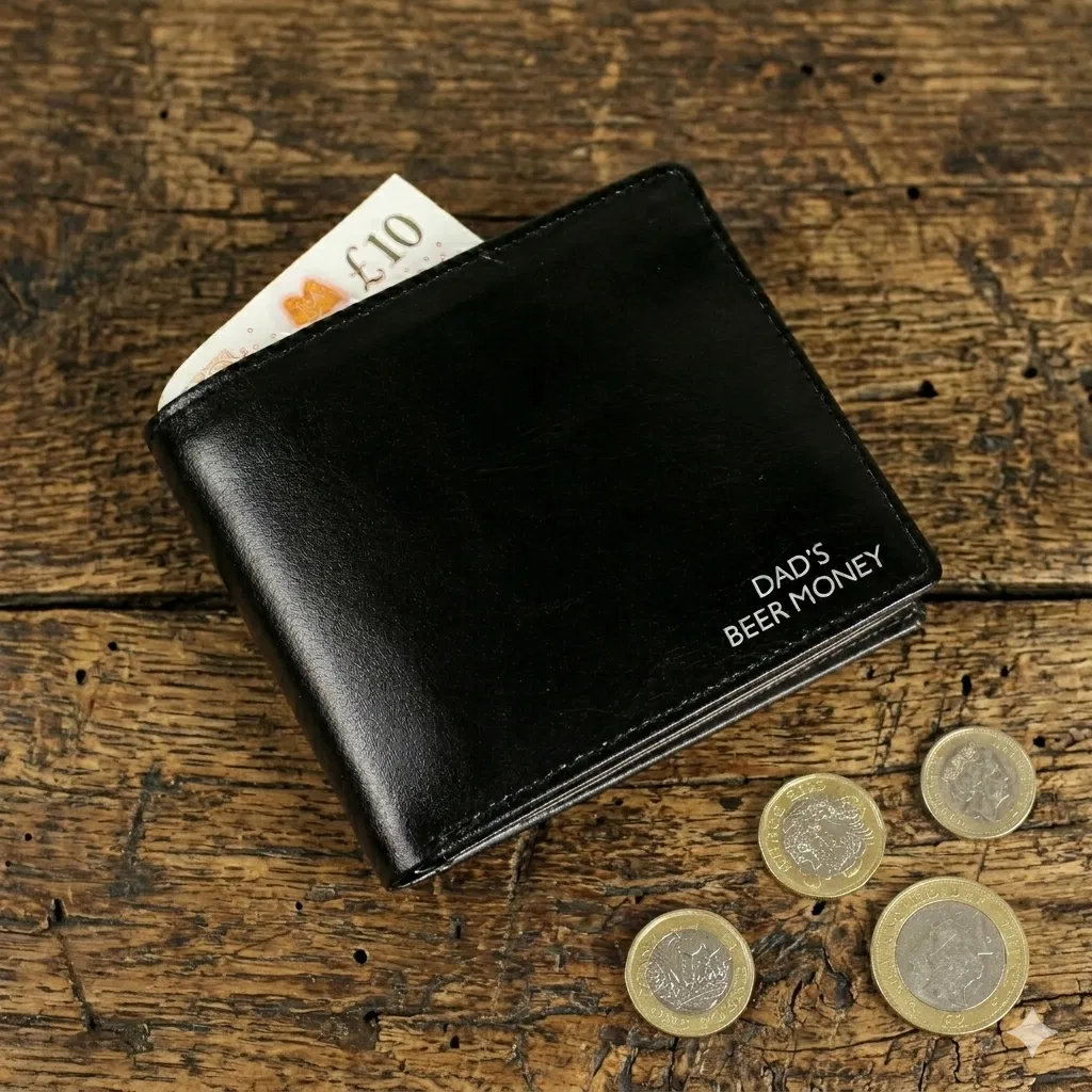 Personalised Message Leather Wallet - Main Image